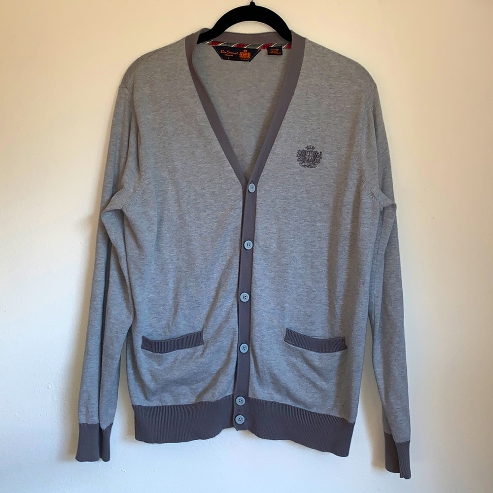 Ben Sherman Gray Varsity Cardigan